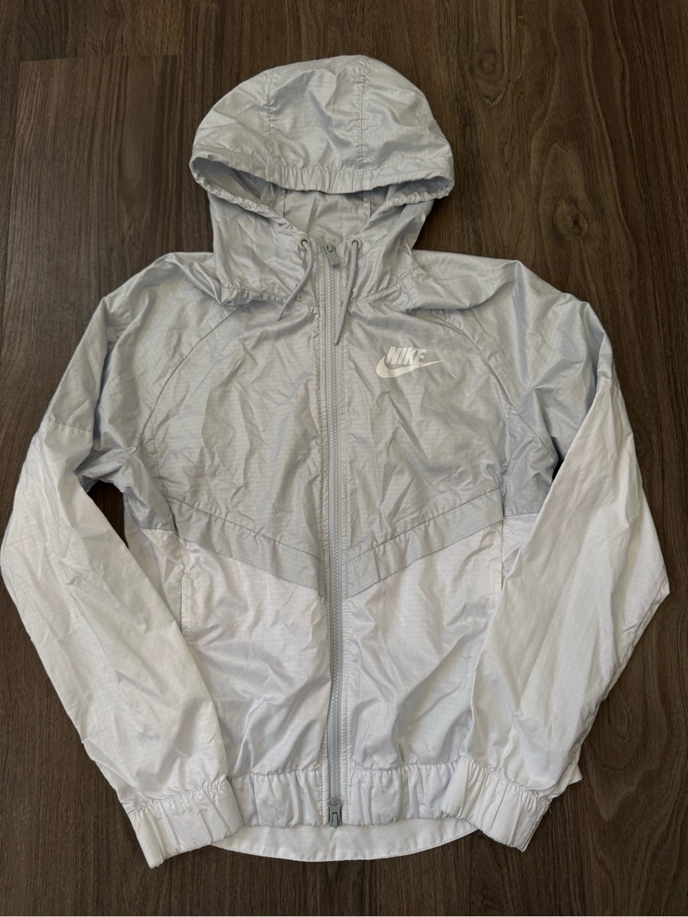 Nike Light Gray women Hooded Windbreaker Jacket